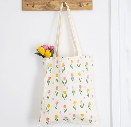 Tulip Print Tote Bag