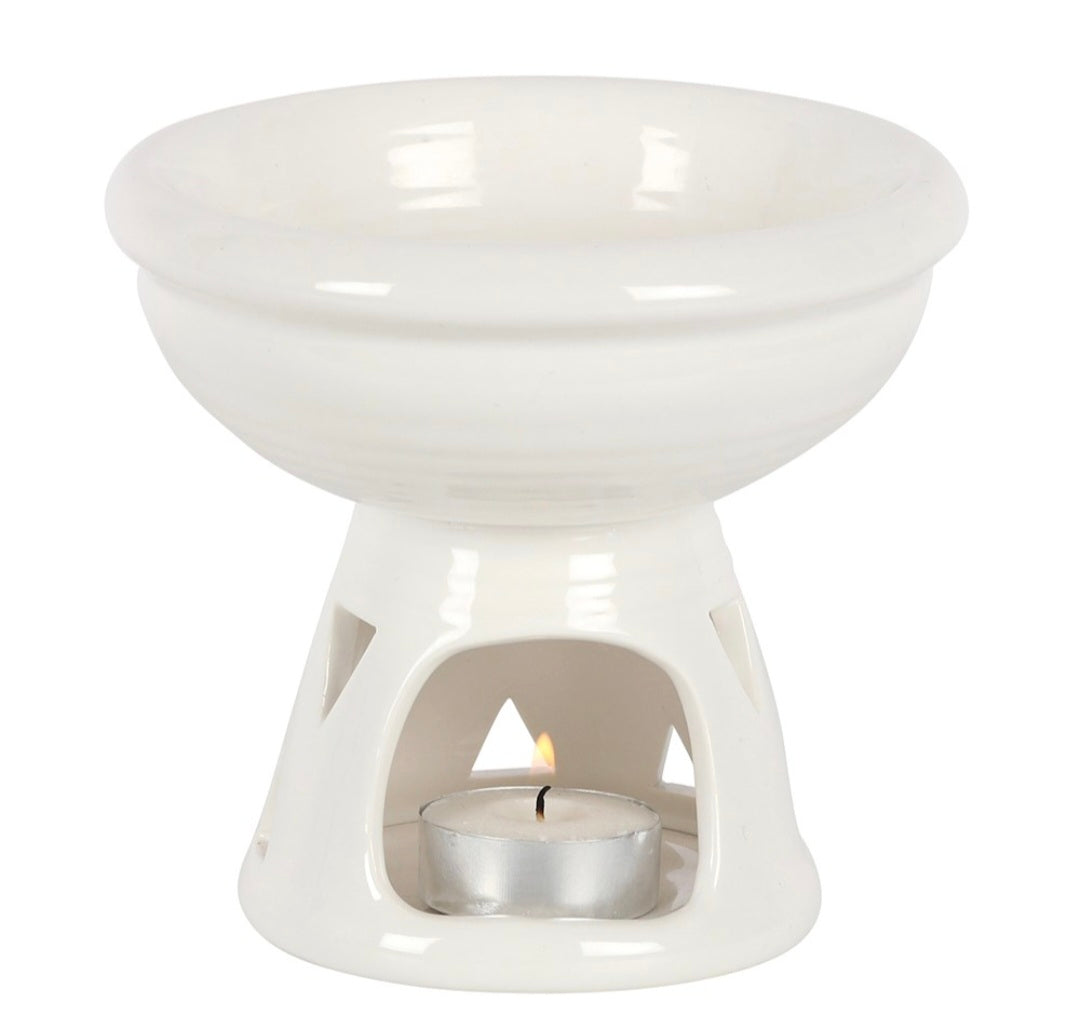 White Deep Bowl Wax Warmer