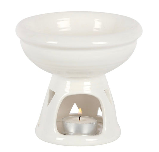 White Deep Bowl Wax Warmer